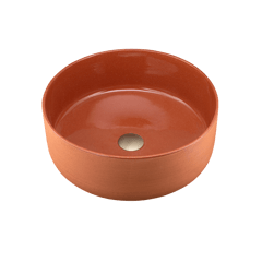Terzofoco-Red-Clay-Circular-Counter-Top-Basin-Oliveri-Image1 Image of Basin AboveCounter Oliveri Terzofoco Circular