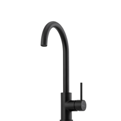 Venice-Matte-Black-Goose-Neck-Mixer-Oliveri Image of Mixer Hob Oliveri Venice GooseNeck