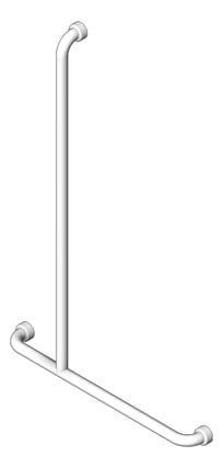 3D Shaded Image of GrabRail Shower Oliveri Holdfast TShape Left