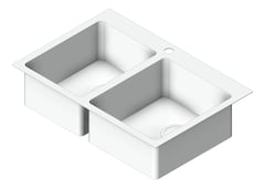 3D Shaded Image of Sink Kitchen Oliveri Apollo OneAndThreeQuarterBowl RHS