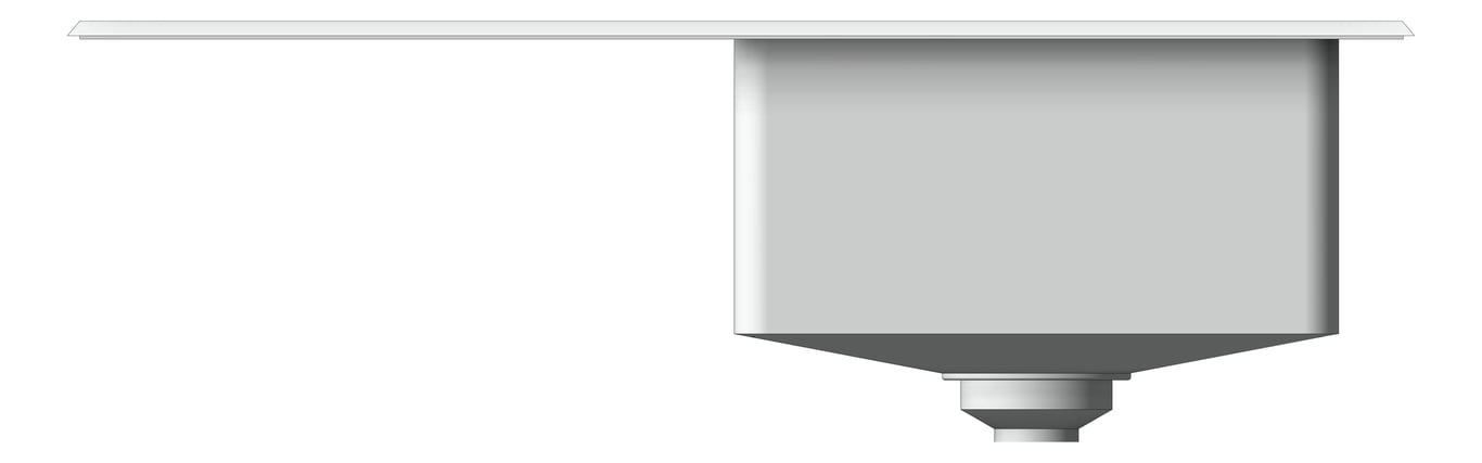 Front Image of Sink Kitchen Oliveri Apollo SingleBowl Drainer RHS