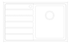 Plan Image of Sink Kitchen Oliveri Apollo SingleBowl Drainer RHS