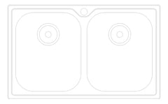 Plan Image of Sink Kitchen Oliveri Diaz DoubleBowl Topmount