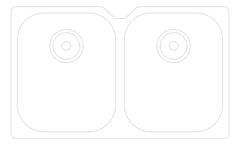 Plan Image of Sink Kitchen Oliveri Diaz DoubleBowl Undermount