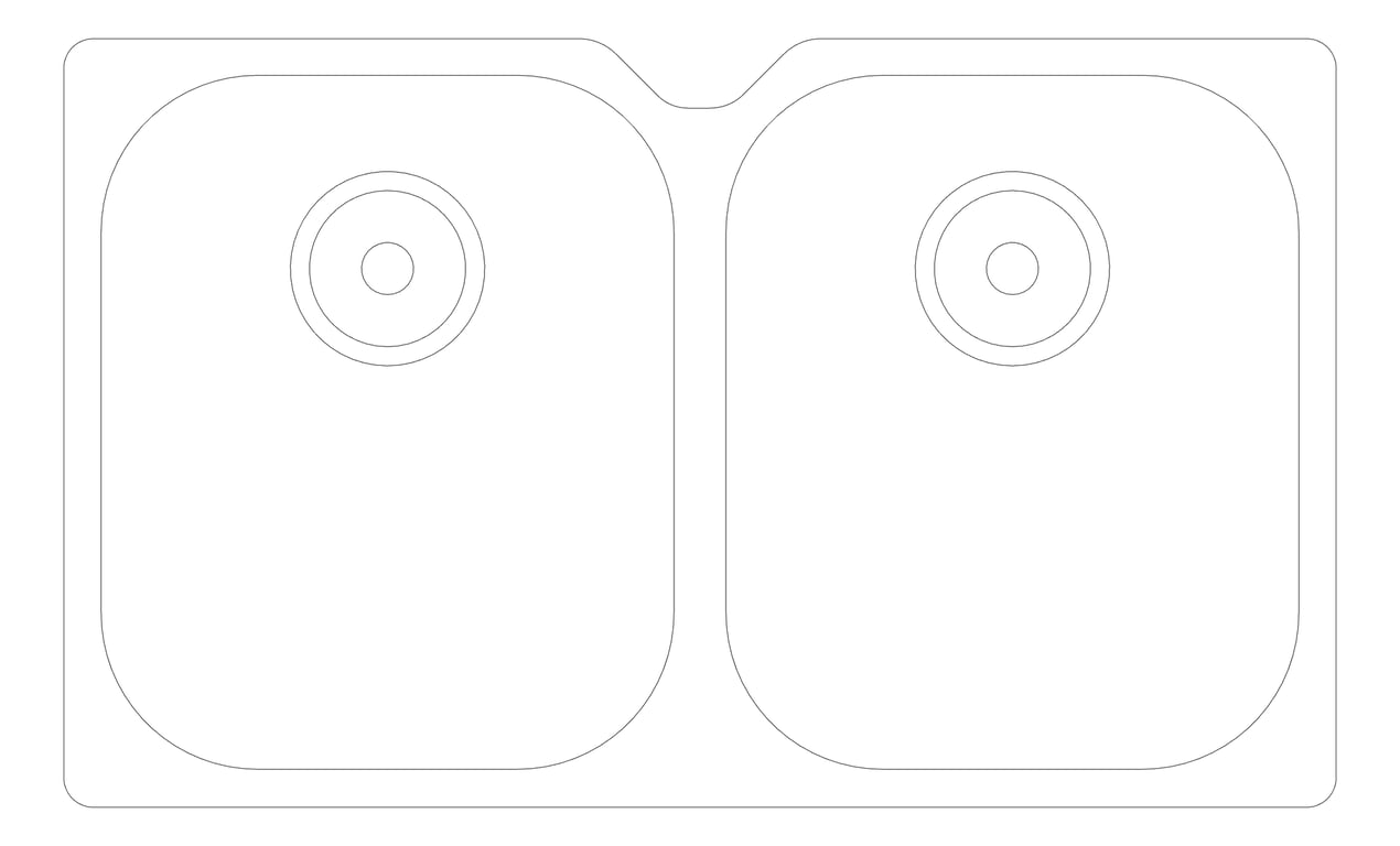 Plan Image of Sink Kitchen Oliveri Diaz DoubleBowl Undermount