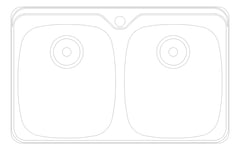Plan Image of Sink Kitchen Oliveri Diaz DoubleBowl Universal