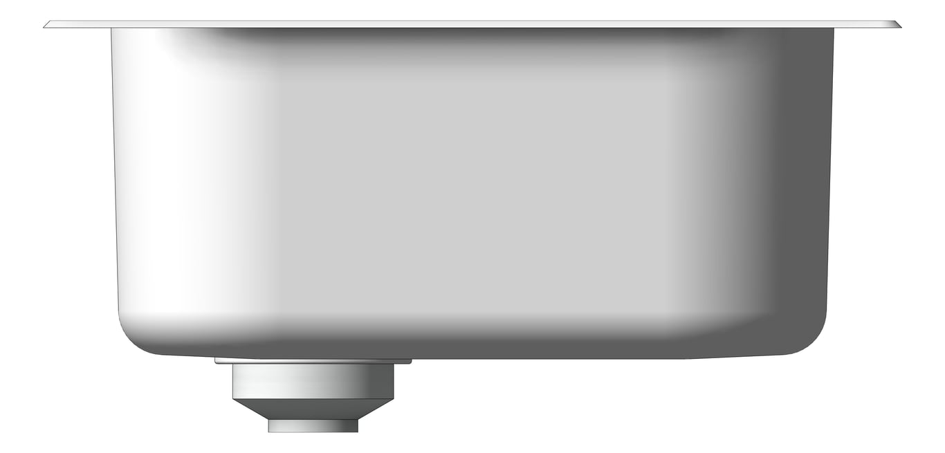 Left Image of Sink Kitchen Oliveri Diaz OneAndThreeQuarter Topmount Drainer LHS