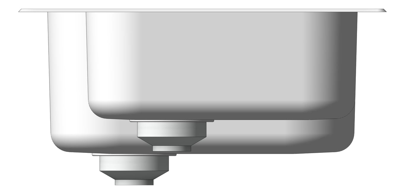 Left Image of Sink Kitchen Oliveri Diaz OneAndThreeQuarter Topmount Drainer RHS