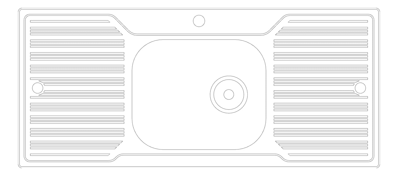 Plan Image of Sink Kitchen Oliveri Diaz SingleBowl DoubleDrainer