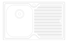 Plan Image of Sink Kitchen Oliveri Diaz SingleBowl Drainer LHS