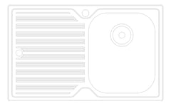 Plan Image of Sink Kitchen Oliveri Diaz SingleBowl Drainer RHS
