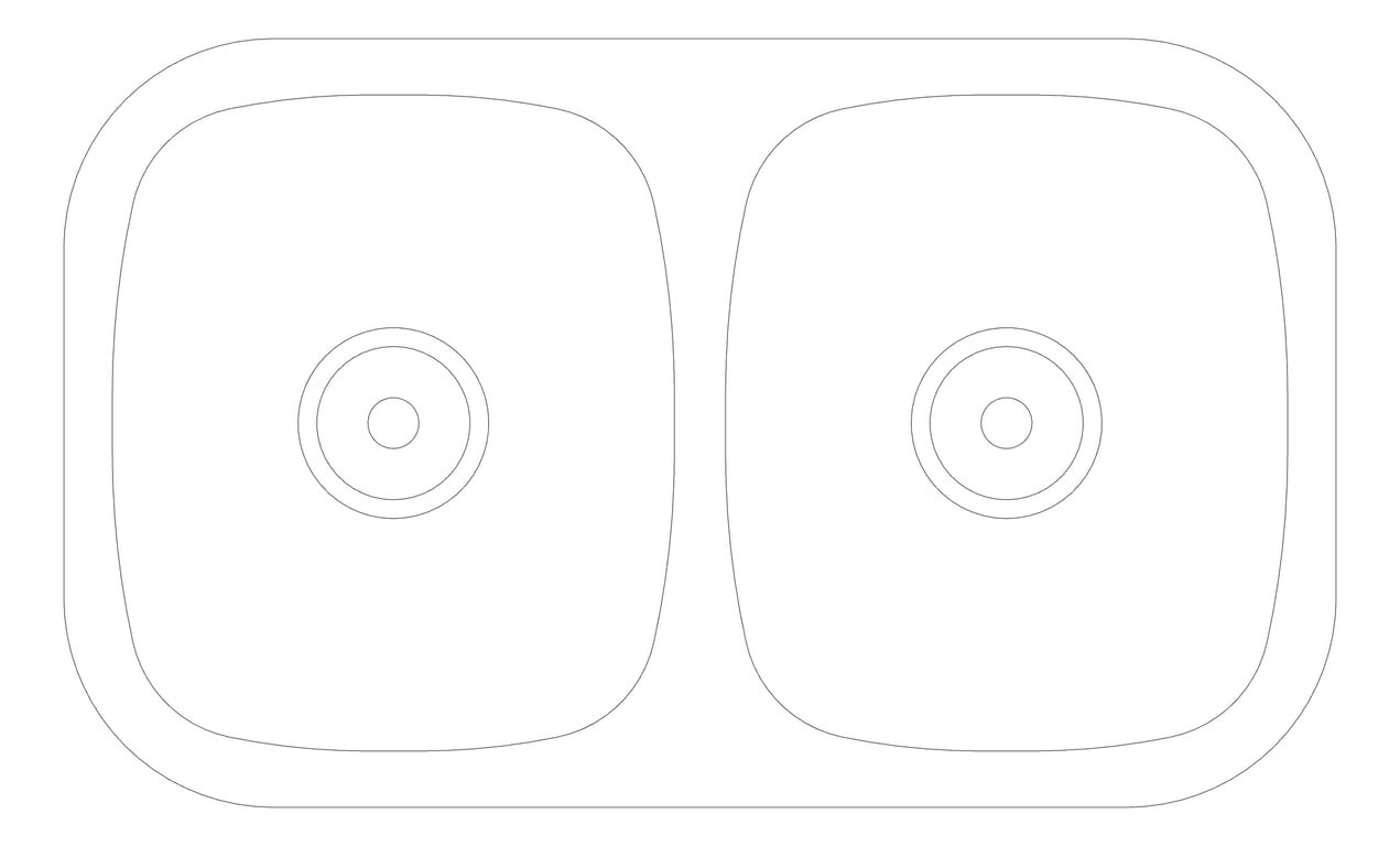 Plan Image of Sink Kitchen Oliveri Endeavour DoubleBowl Undermount