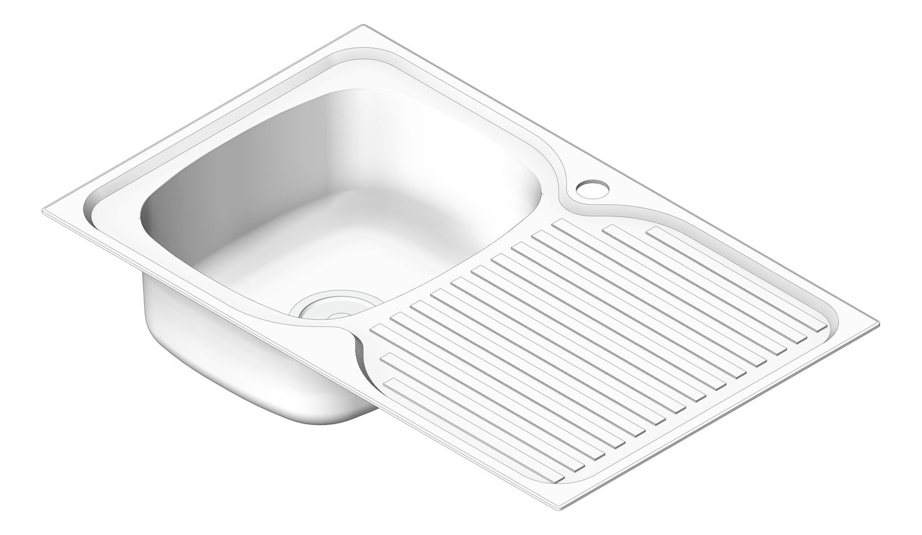 Navigate to Sink Kitchen Oliveri Endeavour SingleBowl Drainer LHS