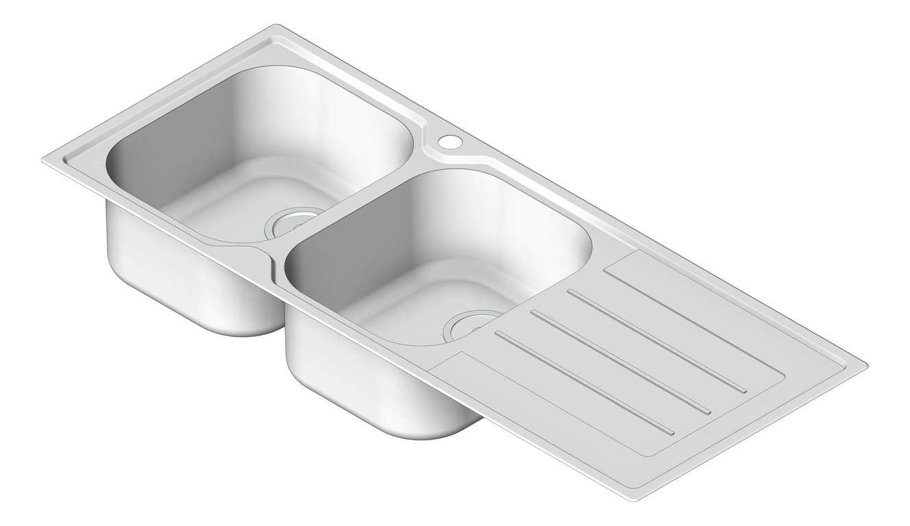 Navigate to Sink Kitchen Oliveri Flinders DoubleBowl Left