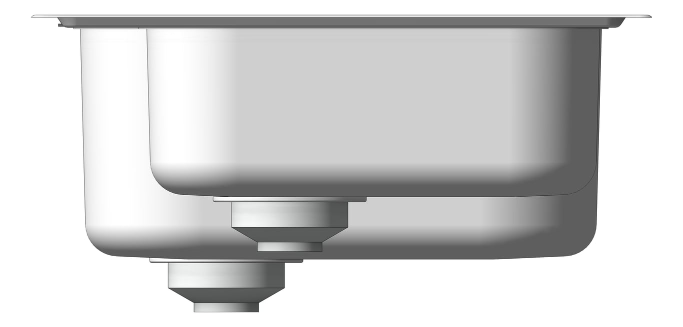 Left Image of Sink Kitchen Oliveri Flinders OneAndThreeFourthBowl Right