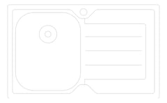 Plan Image of Sink Kitchen Oliveri Flinders SingleBowl Left