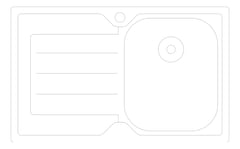 Plan Image of Sink Kitchen Oliveri Flinders SingleBowl Right