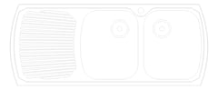 Plan Image of Sink Kitchen Oliveri Monet DoubleBowl Topmount Drainer RHS