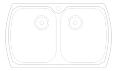 Plan Image of Sink Kitchen Oliveri Monet DoubleBowl Topmount