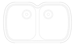 Plan Image of Sink Kitchen Oliveri Monet DoubleBowl Undermount