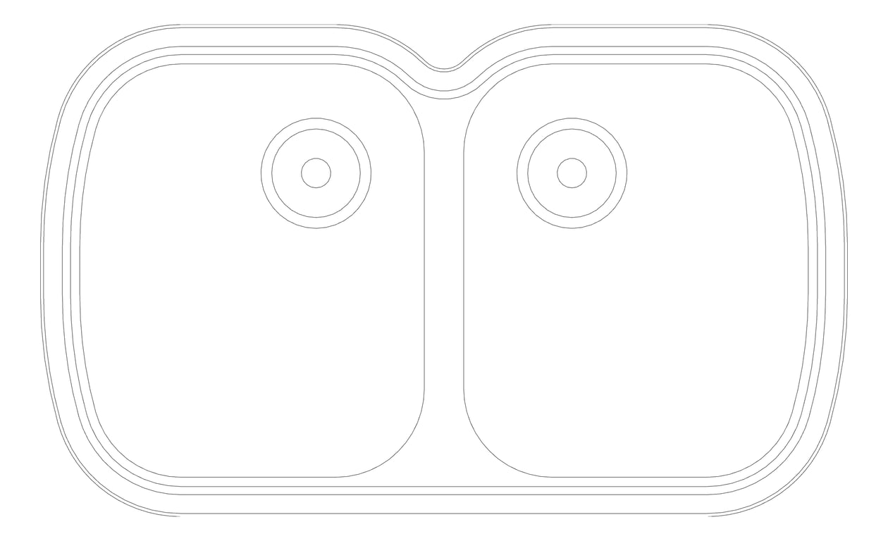 Plan Image of Sink Kitchen Oliveri Monet DoubleBowl Undermount