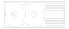 Plan Image of Sink Kitchen Oliveri ProjectSinks DoubleBowl Drainer LHS