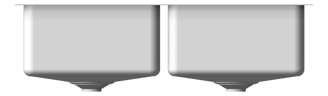 Front Image of Sink Kitchen Oliveri ProjectSinks DoubleBowl