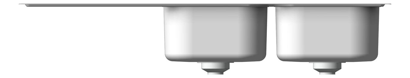 Front Image of Sink Kitchen Oliveri ProjectSinks DoubleBowl Right