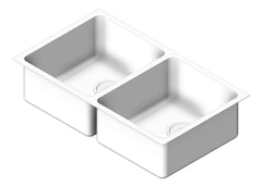 3D Shaded Image of Sink Kitchen Oliveri ProjectSinks DoubleBowl Universal