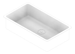 3D Documentation Image of Sink Kitchen Oliveri ProjectSinks MegaBowl Universal