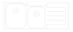 Plan Image of Sink Kitchen Oliveri ProjectSinks OneAndThreeFourthBowl Left