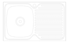 Plan Image of Sink Kitchen Oliveri ProjectSinks SingleBowl Drainer LHS