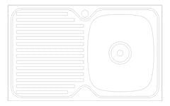 Plan Image of Sink Kitchen Oliveri ProjectSinks SingleBowl Drainer RHS