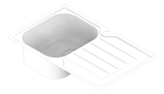 3D Documentation Image of Sink Kitchen Oliveri ProjectSinks SingleBowl Left