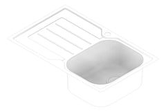 3D Documentation Image of Sink Kitchen Oliveri ProjectSinks SingleBowl Right