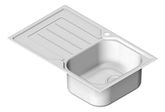 3D Shaded Image of Sink Kitchen Oliveri ProjectSinks SingleBowl Right