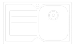 Plan Image of Sink Kitchen Oliveri ProjectSinks SingleBowl Right
