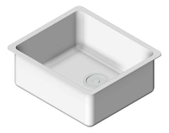 3D Shaded Image of Sink Kitchen Oliveri ProjectSinks SingleBowl Universal 500