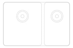 Plan Image of Sink Kitchen Oliveri ProjectSinks ThreeFourthAndHalfBowl Universal