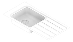 3D Documentation Image of Sink Kitchen Oliveri Puro Care Topmount Drainer