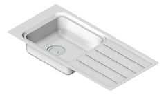 3D Shaded Image of Sink Kitchen Oliveri Puro Care Topmount Drainer