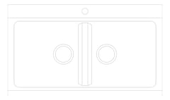 Plan Image of Sink Kitchen Oliveri Santorini DoubleBowl Topmount GlassTop