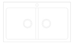 Plan Image of Sink Kitchen Oliveri Santorini DoubleBowl Topmount