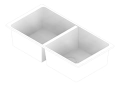 3D Documentation Image of Sink Kitchen Oliveri Santorini DoubleBowl Undermount