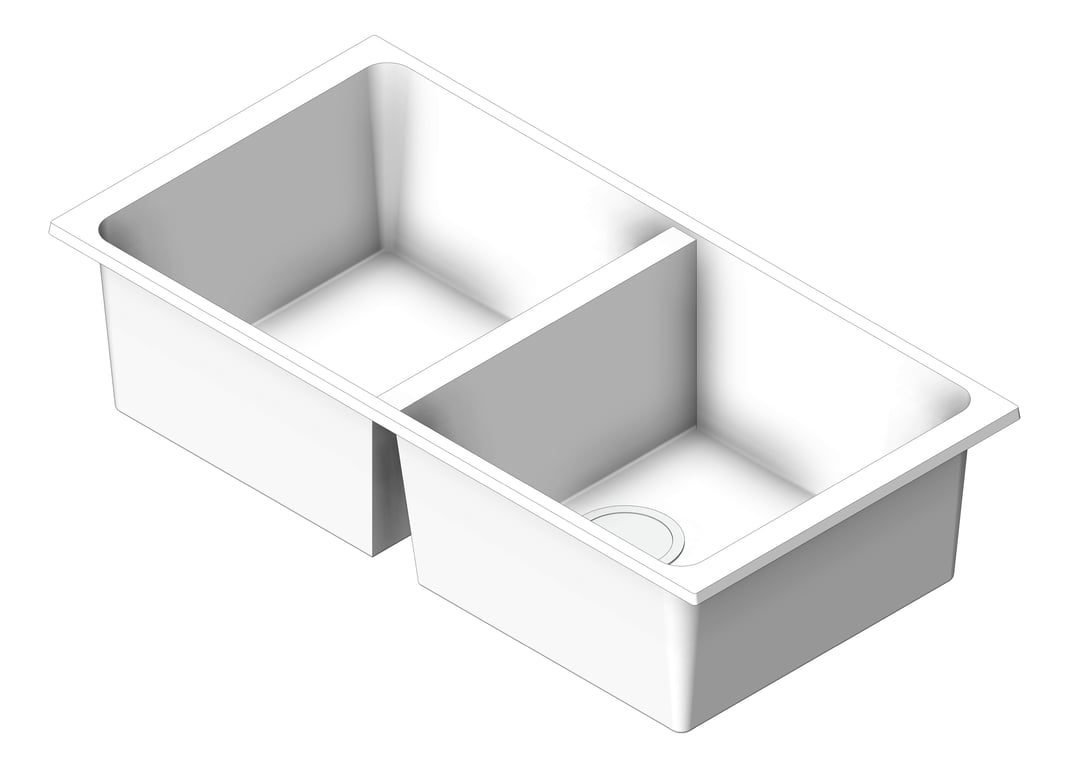 Image of Sink Kitchen Oliveri Santorini DoubleBowl Undermount