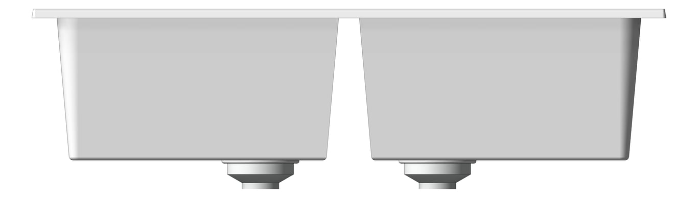Front Image of Sink Kitchen Oliveri Santorini DoubleBowl Undermount