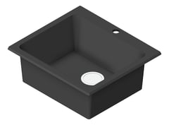 3D Shaded Image of Sink Kitchen Oliveri Santorini LargeBowl Topmount