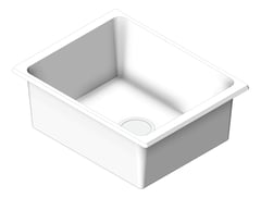 3D Shaded Image of Sink Kitchen Oliveri Santorini LargeBowl Undermount