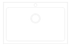 Plan Image of Sink Kitchen Oliveri Santorini MegaBowl Topmount