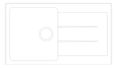 Plan Image of Sink Kitchen Oliveri Santorini SingleBowl Topmount Drainer